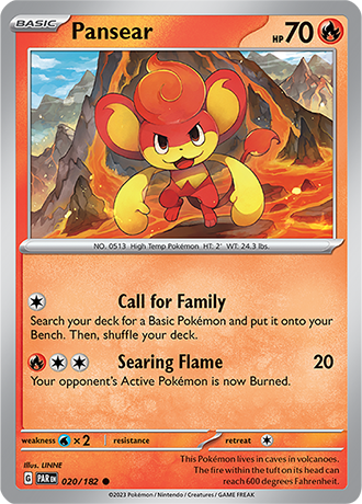Karta Pokemon 020 182 Pansear [Paradox Rift].JPG