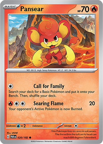 Karta Pokemon 020 182 Pansear [Paradox Rift].JPG