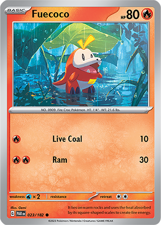 Karta Pokemon 023 182 Fuecoco [Paradox Rift].JPG