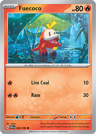 Karta Pokemon 023 182 Fuecoco [Paradox Rift].JPG