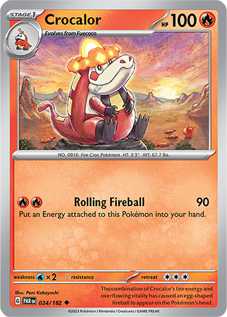 Karta Pokemon 024 182 Crocalor [Paradox Rift].JPG