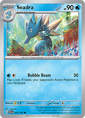 Karta Pokemon 031 182 Seadra [Paradox Rift].JPG
