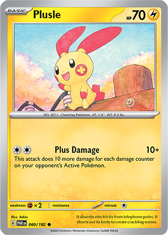 Karta Pokemon 060 182 Plusle [Paradox Rift].JPG