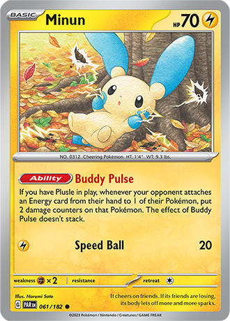 Karta Pokemon 061 182 Minun [Paradox Rift].JPG