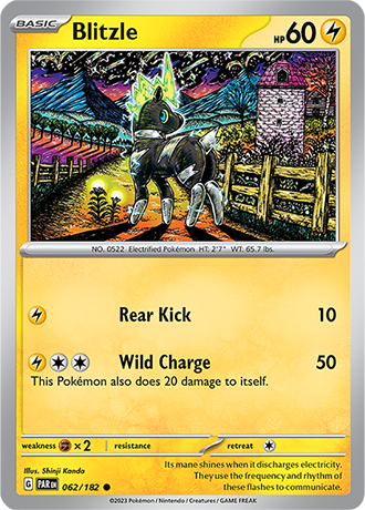 Karta Pokemon 062 182 Blitzle [Paradox Rift].JPG