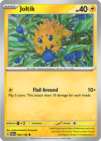 Karta Pokemon 064 182 Joltik [Paradox Rift].JPG