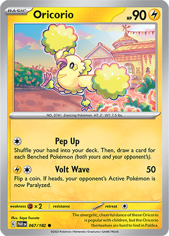 Karta Pokemon 067 182 Oricorio [Paradox Rift].JPG