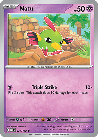 Karta Pokemon 071 182 Natu [Paradox Rift].JPG
