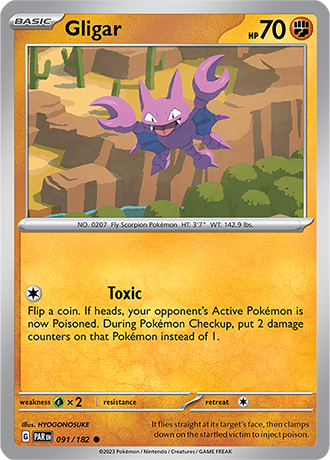 Karta Pokemon 091 182 Gligar [Paradox Rift].JPG