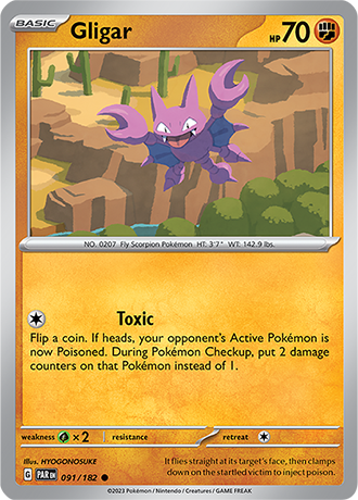 Karta Pokemon 091 182 Gligar [Paradox Rift].JPG