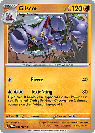 Karta Pokemon 092 182 Gliscor [Paradox Rift].JPG