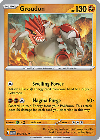 Karta Pokemon 093 182 Groudon [Paradox Rift].JPG