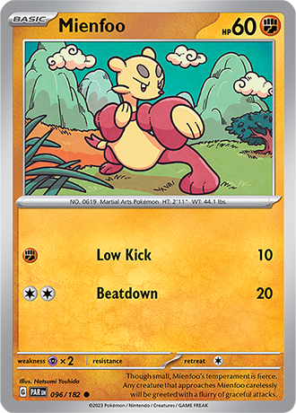 Karta Pokemon 096 182 Mienfoo [Paradox Rift].JPG