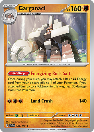 Karta Pokemon 104 182 Garganacl [Paradox Rift].JPG