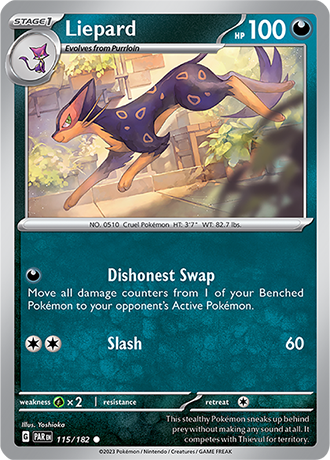 Karta Pokemon 115 182 Liepard [Paradox Rift].JPG