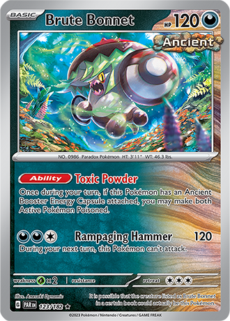 Karta Pokemon 123 182 Brute Bonnet [Paradox Rift].JPG