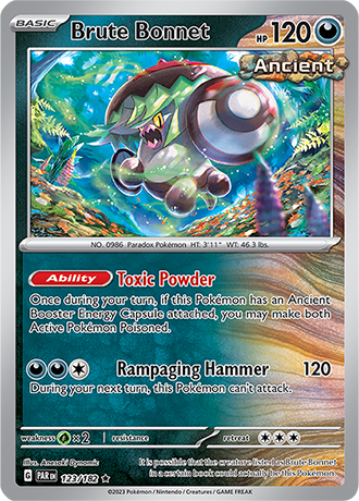 Karta Pokemon 123 182 Brute Bonnet [Paradox Rift].JPG