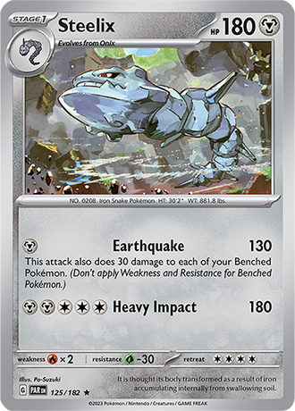 Karta Pokemon 125 182 Steelix [Paradox Rift].JPG