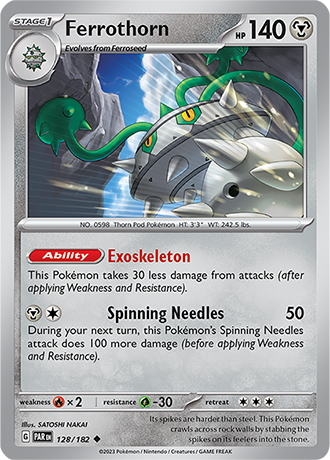 Karta Pokemon 128 182 Ferrothorn [Paradox Rift].JPG