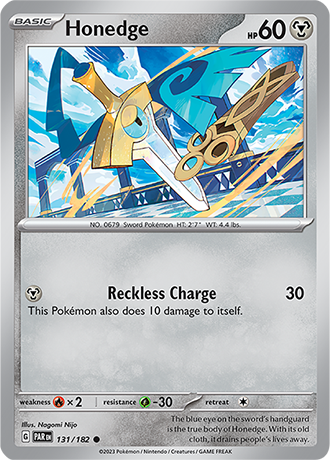 Karta Pokemon 131 182 Honedge [Paradox Rift].JPG