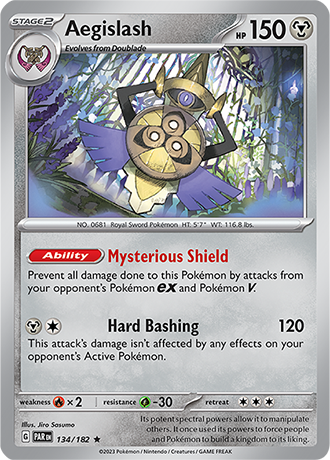 Karta Pokemon 134 182 Aegislash [Paradox Rift].JPG