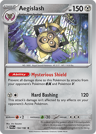 Karta Pokemon 134 182 Aegislash [Paradox Rift].JPG