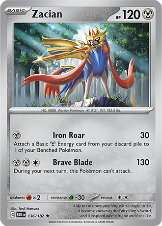 Karta Pokemon 136 182 Zacian [Paradox Rift].JPG
