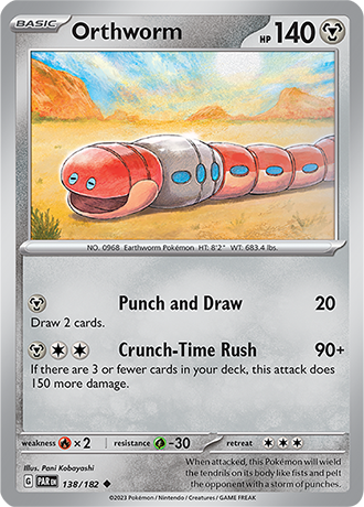 Karta Pokemon 138 182 Orthworm [Paradox Rift].JPG