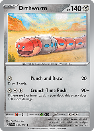 Karta Pokemon 138 182 Orthworm [Paradox Rift].JPG