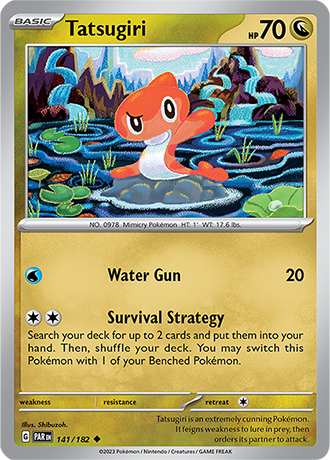 Karta Pokemon 141 182 Tatsugiri [Paradox Rift].JPG