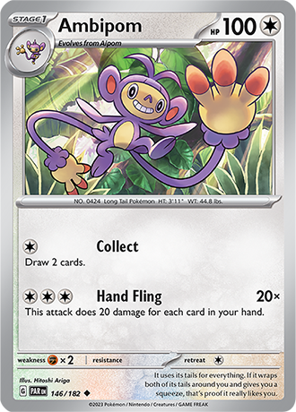 Karta Pokemon 146 182 Ambipom [Paradox Rift].JPG