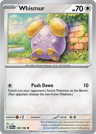 Karta Pokemon 148 182 Whismur [Paradox Rift].JPG