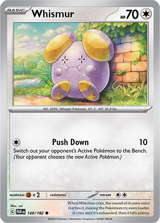 Karta Pokemon 148 182 Whismur [Paradox Rift].JPG