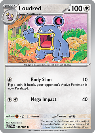 Karta Pokemon 149 182 Loudred [Paradox Rift].JPG