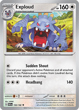 Karta Pokemon 150 182 Exploud [Paradox Rift].JPG