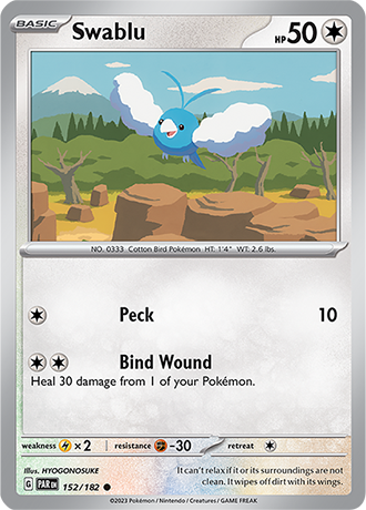 Karta Pokemon 152 182 Swablu [Paradox Rift].JPG