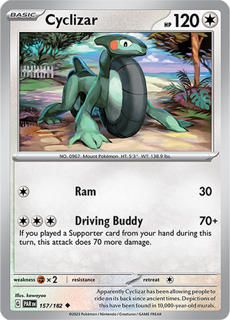Karta Pokemon 157 182 Cyclizar [Paradox Rift].JPG