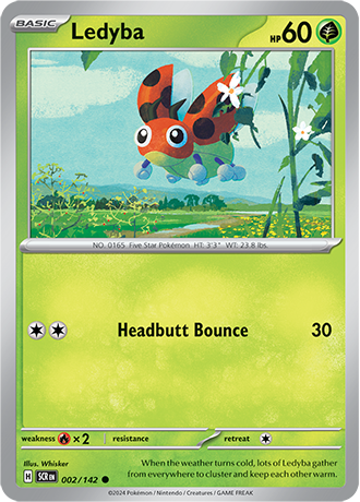 Karta Pokemon 002 142 Ledyba [Stellar Crown].JPG