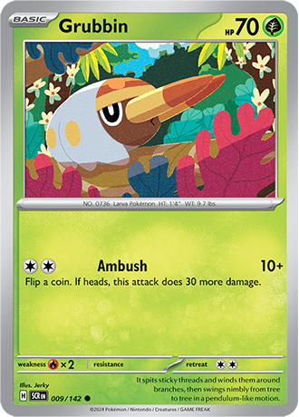 Karta Pokemon 009 142 Grubbin [Stellar Crown].JPG