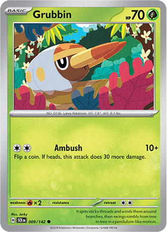 Karta Pokemon 009 142 Grubbin [Stellar Crown].JPG