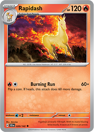 Karta Pokemon 020 142 Rapidash [Stellar Crown].JPG