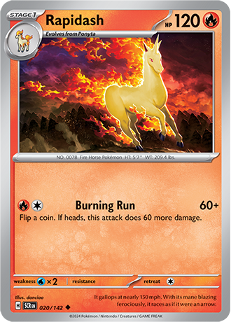 Karta Pokemon 020 142 Rapidash [Stellar Crown].JPG