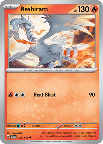 Karta Pokemon 022 142 Reshiram [Stellar Crown].JPG