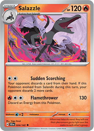 Karta Pokemon 024 142 Salazzle [Stellar Crown].JPG