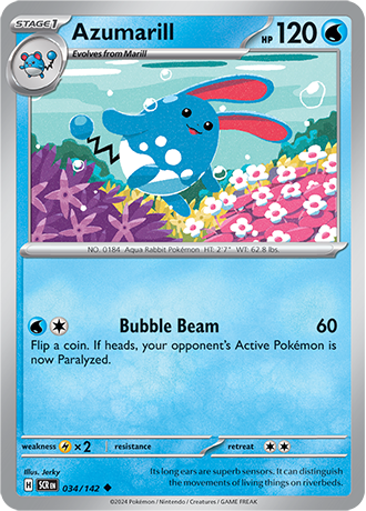 Karta Pokemon 034 142 Azumarill [Stellar Crown].JPG