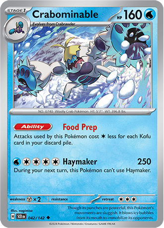 Karta Pokemon 042 142 Crabominable [Stellar Crown].JPG