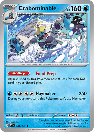 Karta Pokemon 042 142 Crabominable [Stellar Crown].JPG