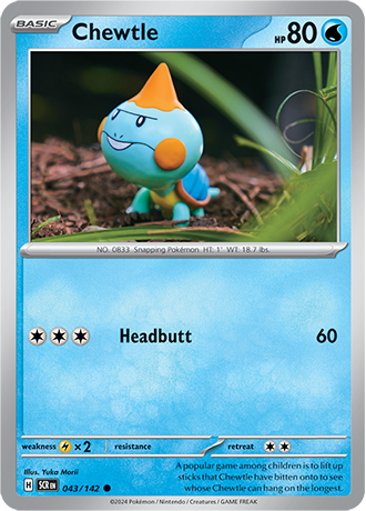 Karta Pokemon 043 142 Chewtle [Stellar Crown].JPG