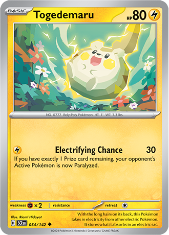 Karta Pokemon 054 142 Togedemaru [Stellar Crown].JPG