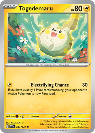 Karta Pokemon 054 142 Togedemaru [Stellar Crown].JPG